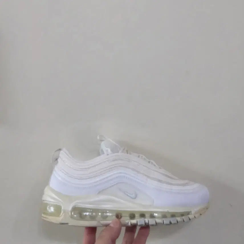 [BUNJANG] Nike Air Max 97 White Pure Platinum Sneakers / [245] 나이키 에어맥스97 화이트퓨어플래티넘ㅡ최저가