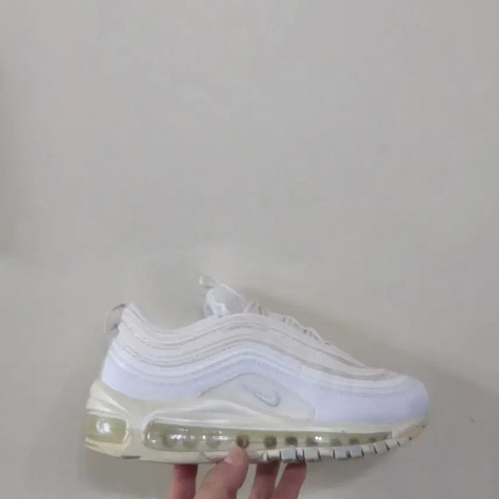 [BUNJANG] Nike Air Max 97 White Pure Platinum Sneakers / [245] 나이키 에어맥스97 화이트퓨어플래티넘ㅡ최저가