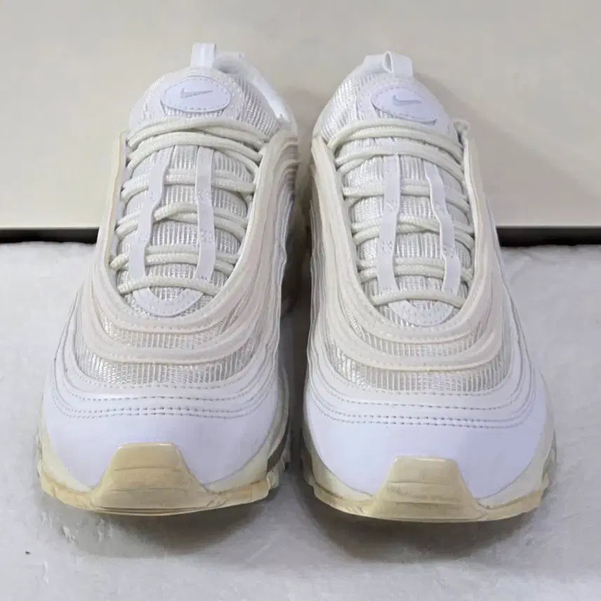 [BUNJANG] Nike Air Max 97 White Pure Platinum Sneakers / [245] 나이키 에어맥스97 화이트퓨어플래티넘ㅡ최저가