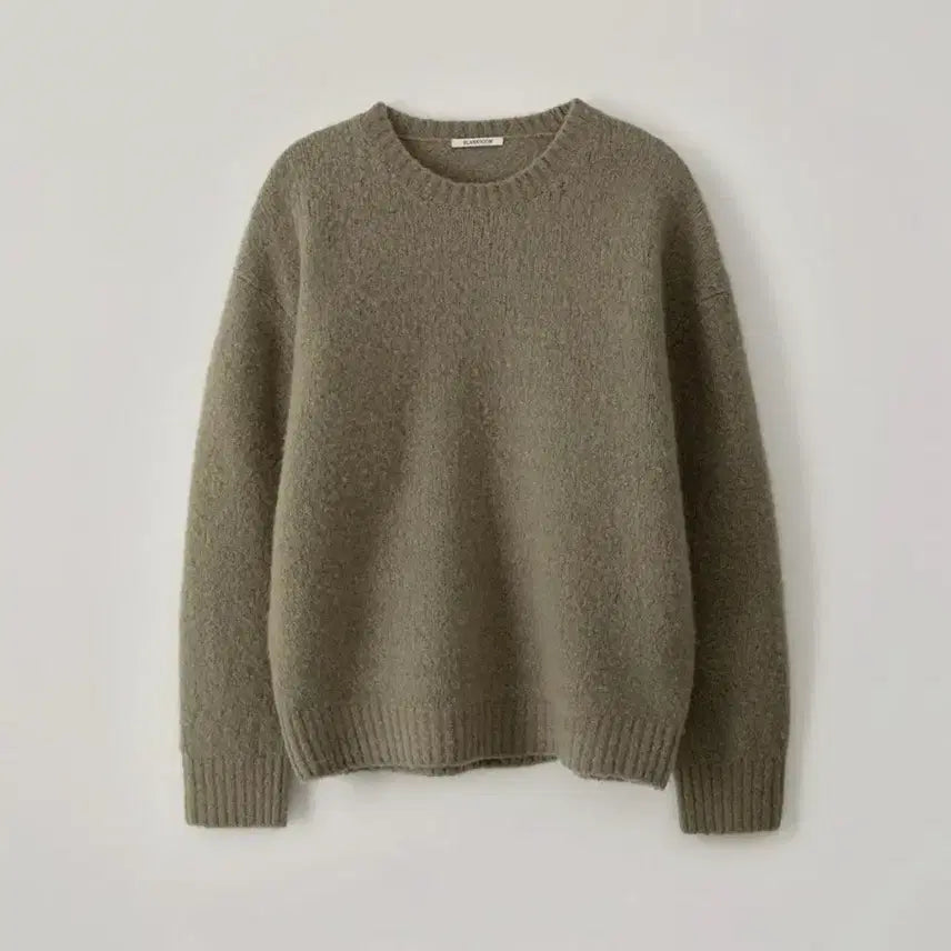 [BUNJANG] Blankroom Bubble Crewneck Knit Olive / (2) 블랭크룸 버블 크루넥 니트 올리브