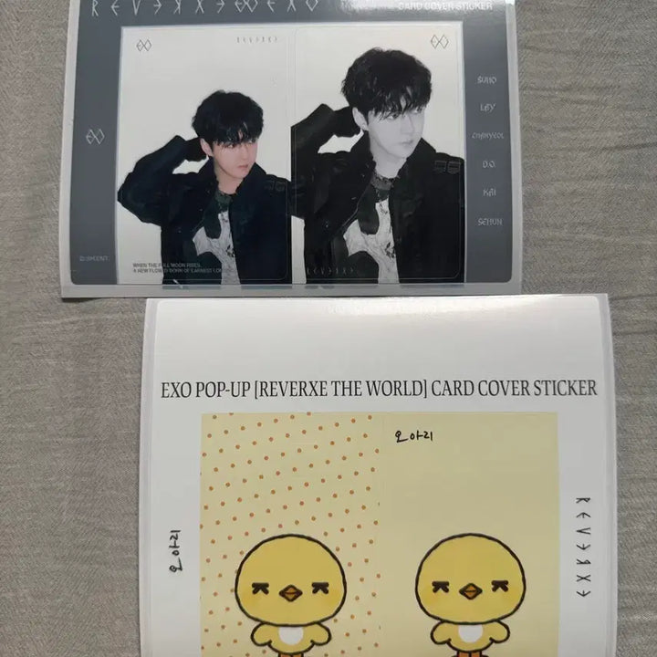 [BUNJANG] EXO Sehun O! R! Reverse Popup Card Cover Sticker / 엑소 오세훈 세훈 오아리 리버스 팝업 카드 커버 스티커