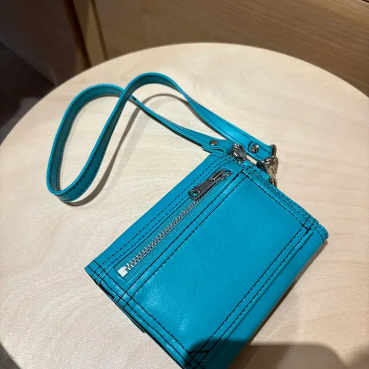 [BUNJANG] Porter Turquoise Pocket Card Wallet / 포터 포켓 카드 지갑 터콰이즈 컬러