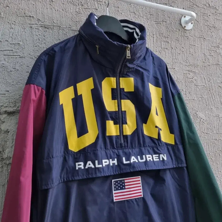 [BUNJANG] Polo Ralph Lauren USA Windbreaker / 폴로 빅포니 백로고 USA 바람막이
