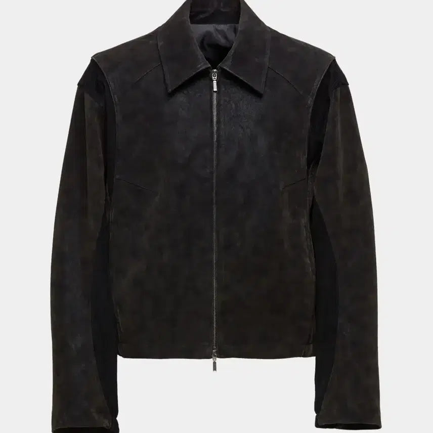 [BUNJANG] COOR Mixed Suede Piping Jumper (Black Brown) S / 쿠어(COOR) 믹스드 스웨이드 파이핑 점퍼 (블랙브라운) S사이즈
