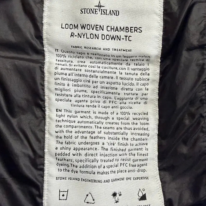 [BUNJANG] Stone Island Lightweight Padded Down Jacket (Black) / 스톤아일랜드 경량 패딩 다운 자켓 (블랙)