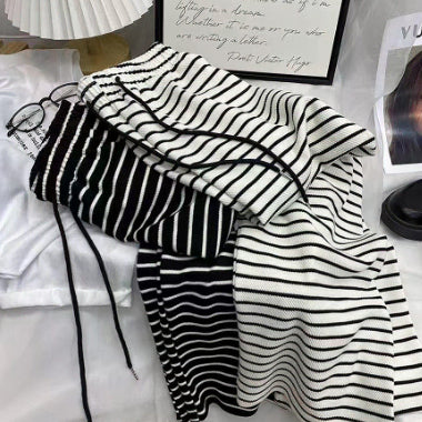 [BUNJANG] Striped Pants Spring Summer Trousers Banded Pajama Homewear / 스트라이프 바지 봄 여름 팬츠 밴딩 팬츠 잠옷 파자마 홈웨어