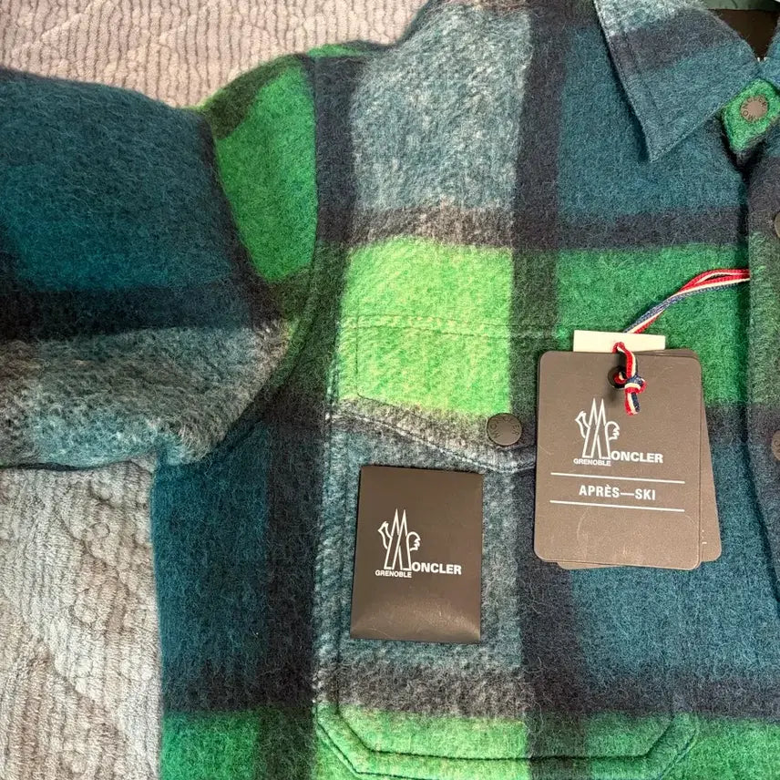 [BUNJANG] Moncler Grenoble Wire Wool Padded Shirt Jacket - Green / [2] 몽클레어 그레노블 와이어 울 패딩 셔츠 자켓 그린