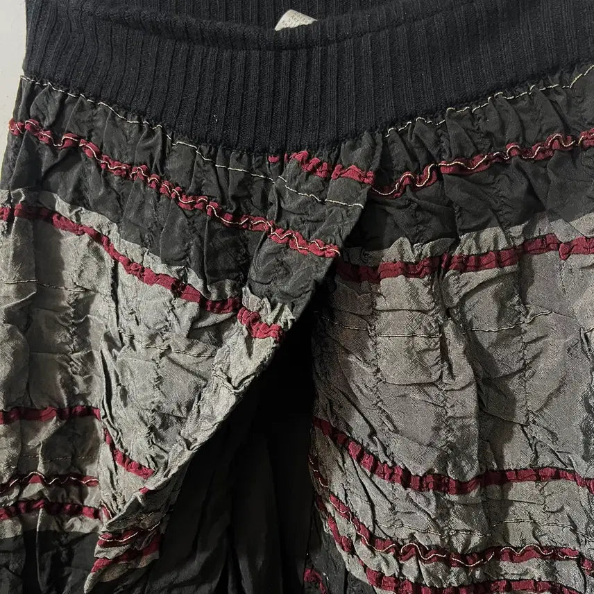 [BUNJANG] M.KYOKO Pleated Asymmetric Pants / M.KYOKO 축융 플리츠 가공 비대칭 팬츠