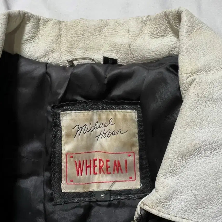 [BUNJANG] Michael Hoban USA Flag Leather Jacket / Michael Hoban 빈티지 성조기 가죽 자켓