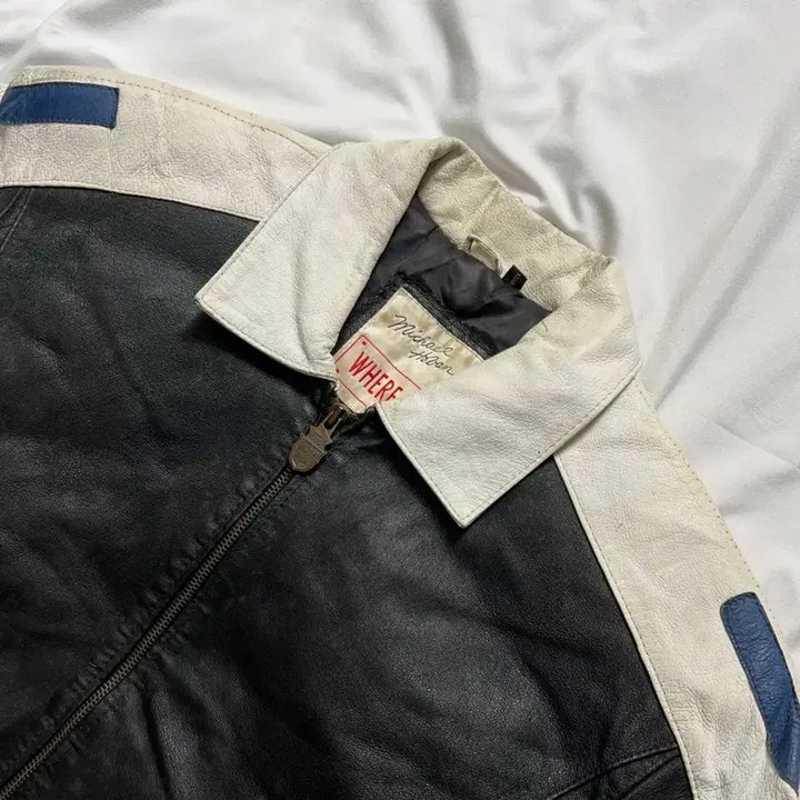 [BUNJANG] Michael Hoban USA Flag Leather Jacket / Michael Hoban 빈티지 성조기 가죽 자켓