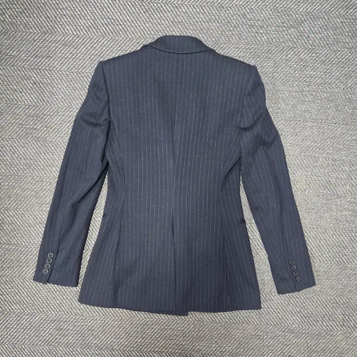 [BUNJANG] Theory Double Button Stripe Blazer Navy Jacket / 띠어리 Theory 스트라이프 더블 버튼 블레이저 네이비 자켓