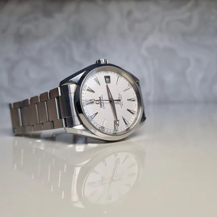 [BUNJANG] Omega Seamaster Aqua Terra White Dial 41mm Automatic Watch / 오메가 아쿠아테라 흰판 41mm 오토매틱 국내백화점
