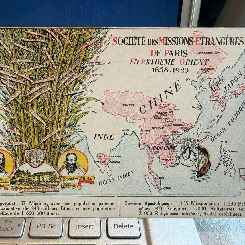 [BUNJANG] 1925 Paris Foreign Missions Society Promotional Postcard - Korean Catholic Church Missionary History / 1925년 - 파리외방전교회 - 한국 카톨릭 천주교 선교 역사 홍보 엽서