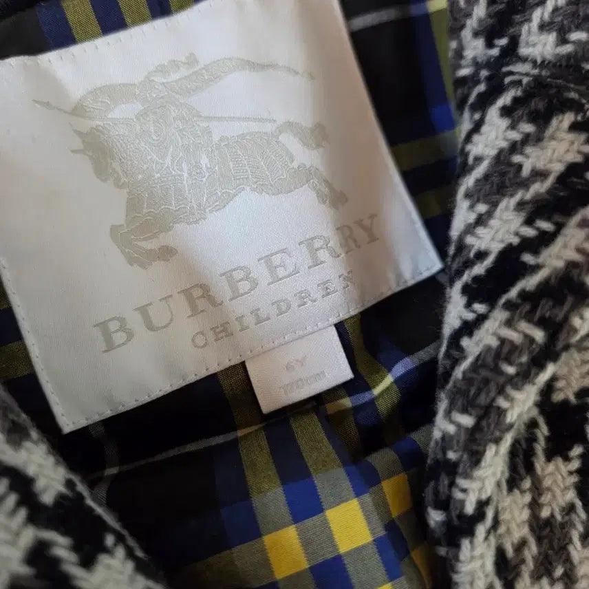 [BUNJANG] Burberry Houndstooth Kids Coat / 버버리 하운드투스 키즈코트