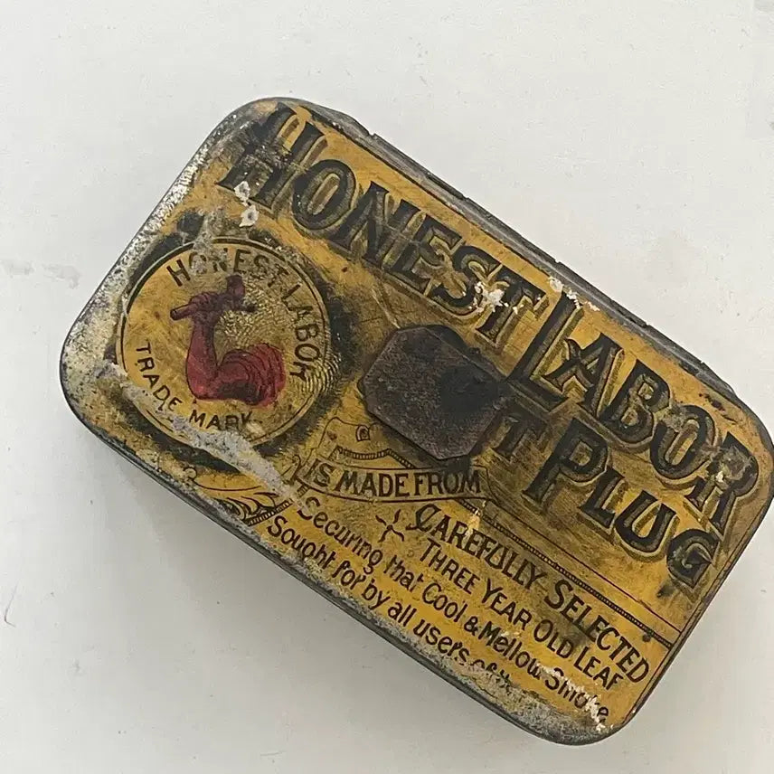 [BUNJANG] Honest Labor Vintage Cigarette Tin Case / 영국 빈티지 시가렛 옐로 틴 케이스