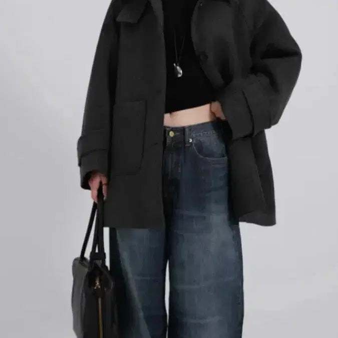 [BUNJANG] High Neck Half Coat / 하이넥 하프코트 판매합니다