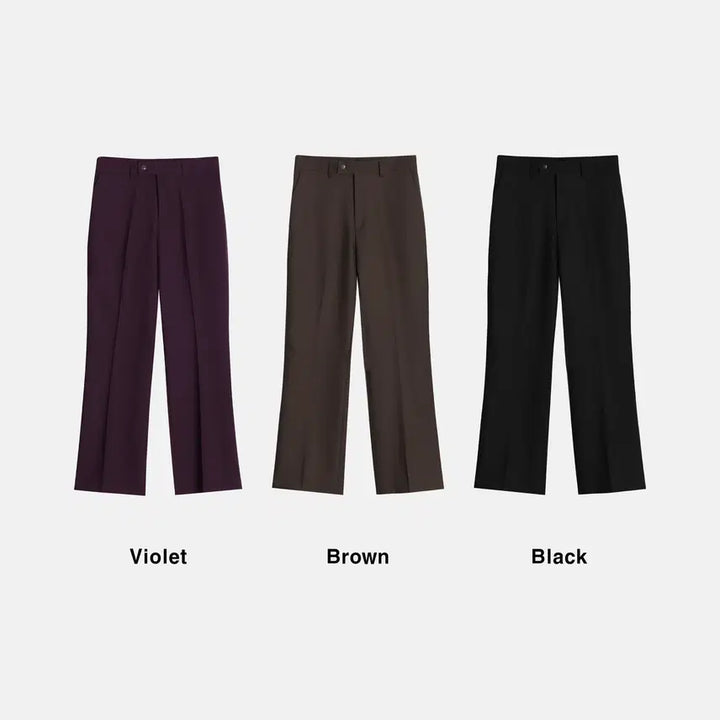 [BUNJANG] Premium Slim Fit Flare Trousers / 남자 프리미엄 플레어 롱기장 슬림핏 부츠컷 슬랙스 3컬러