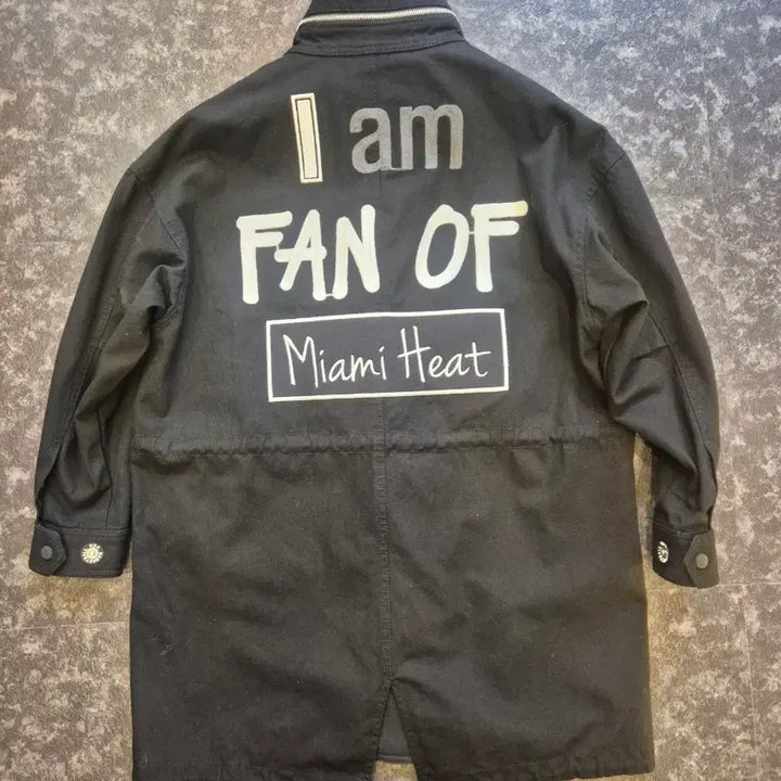 [BUNJANG] NBA Miami Heat Field Jacket - Black (Unisex) / NBA 마이애미 히트 야상 자켓입니다 - 블랙 (남여공용)