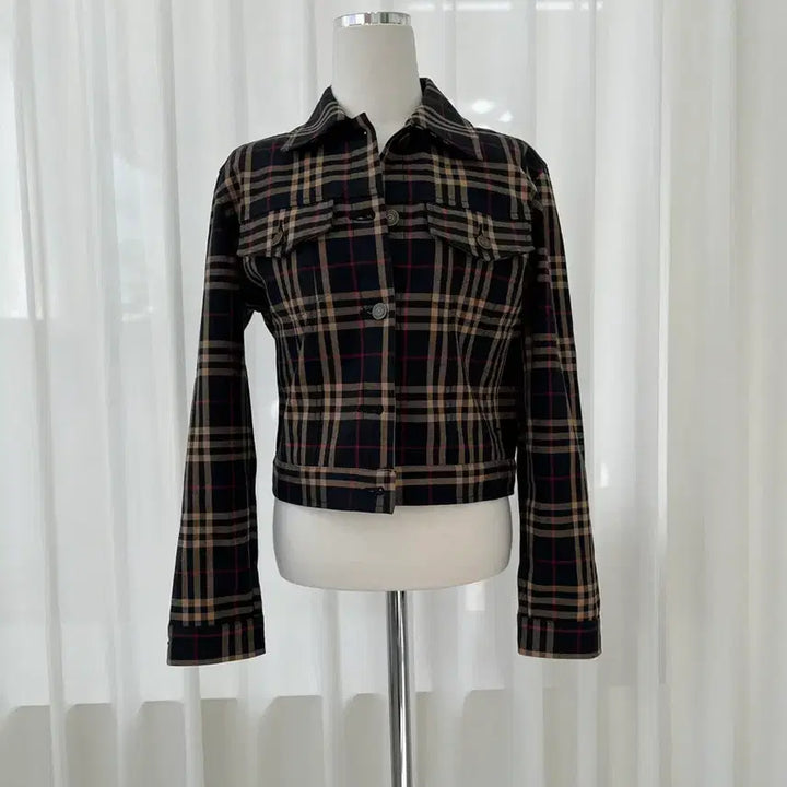 [BUNJANG] Burberry London Check Short Jacket M / 버버리 런던 체크 숏 자켓 M 정품