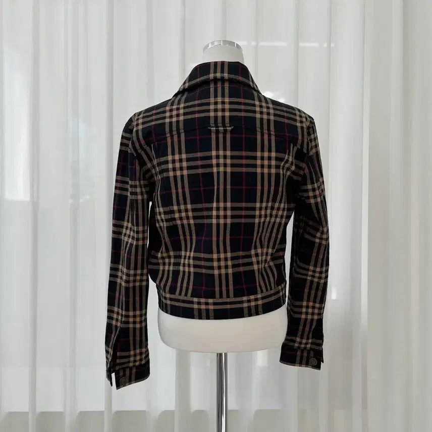 [BUNJANG] Burberry London Check Short Jacket M / 버버리 런던 체크 숏 자켓 M 정품
