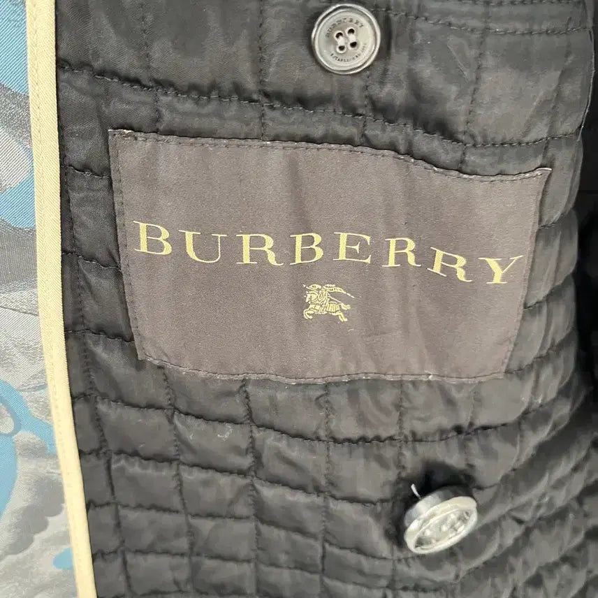 [BUNJANG] Burberry Prosum Leaf Pattern Trench Coat / 버버리 프로섬 블루 그레이 나뭇잎 패턴 트렌치코트 66(L) 정품