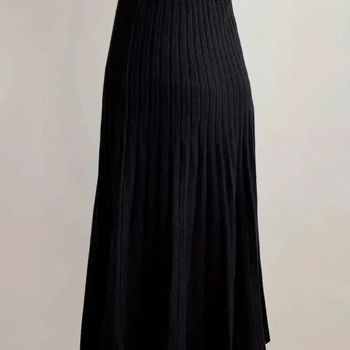 [BUNJANG] Knit Long Skirt / 니트 롱스커트 블랙, 화이트