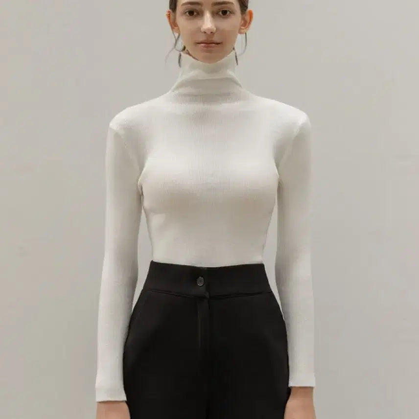 [BUNJANG] Nonenon High Turtleneck Knit - Black / 논앤논 하이 터틀넥 니트 - 블랙