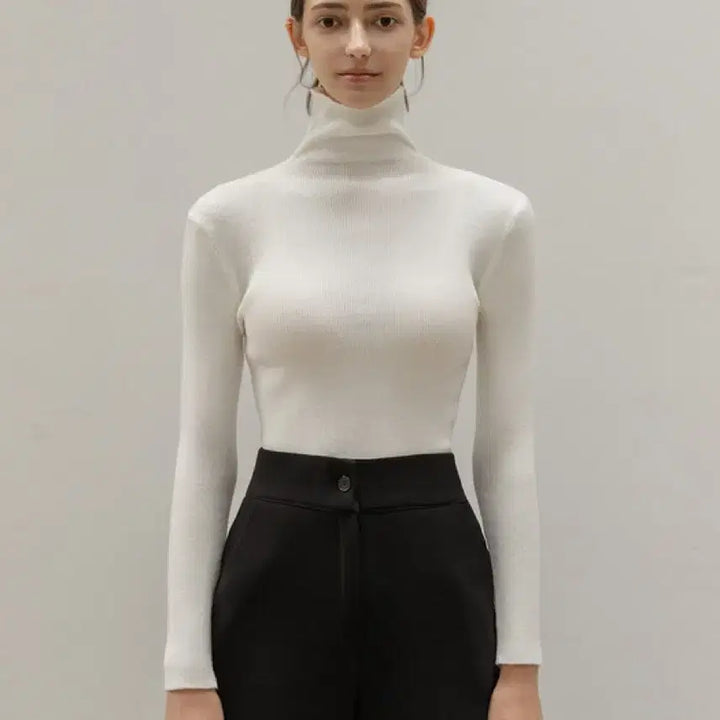 [BUNJANG] Nonenon High Turtleneck Knit - Black / 논앤논 하이 터틀넥 니트 - 블랙