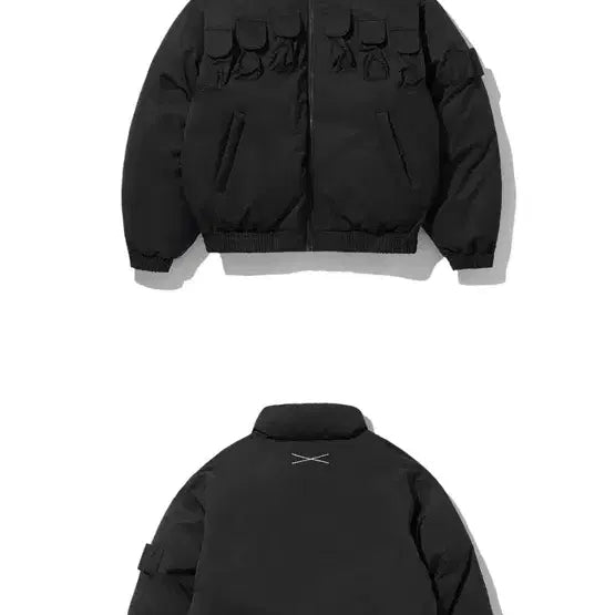 [BUNJANG] True Religion Pocket Short Padded Jacket Black (L) / 트루릴리젼 포켓 숏패딩 블랙 L사이즈