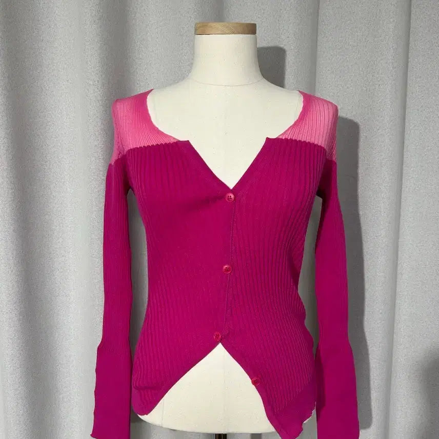 [BUNJANG] Jacquemus Two-Tone See-Through Cardigan (Size 34) / 자크뮈스 시스루 투톤 가디건 34사이즈