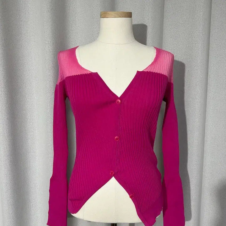 [BUNJANG] Jacquemus Two-Tone See-Through Cardigan (Size 34) / 자크뮈스 시스루 투톤 가디건 34사이즈