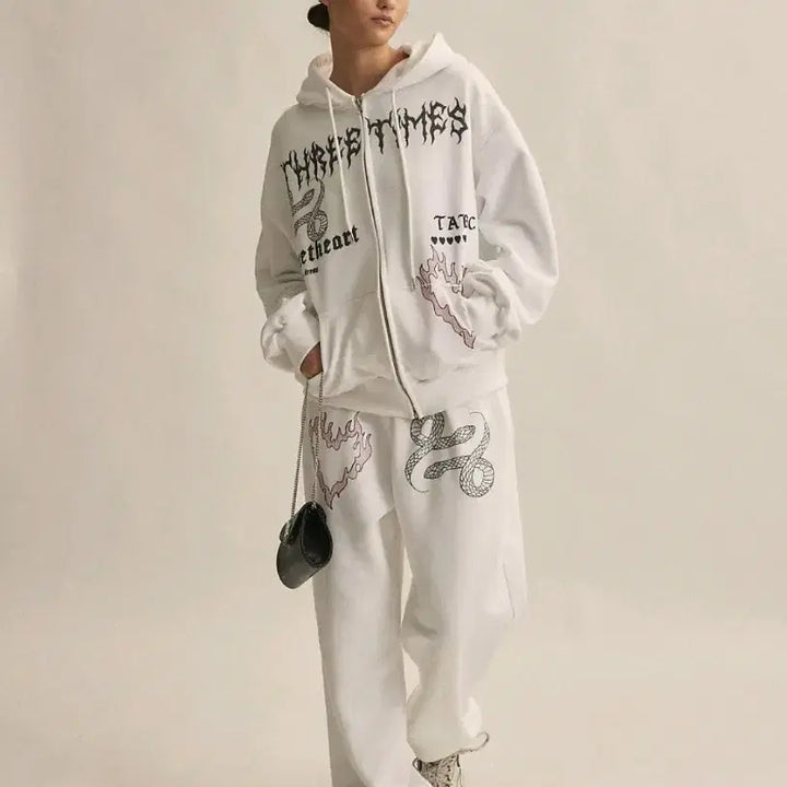 [BUNJANG] 3 Times Doodle Sweatpants / 쓰리타임즈 두들 스웻팬츠