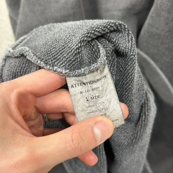 [BUNJANG] Attentionrow Pigment Oversized Sweatshirt / 어텐션로우 캐주얼 피그먼트 오버핏 스웻셔츠 맨투맨 1 A05692