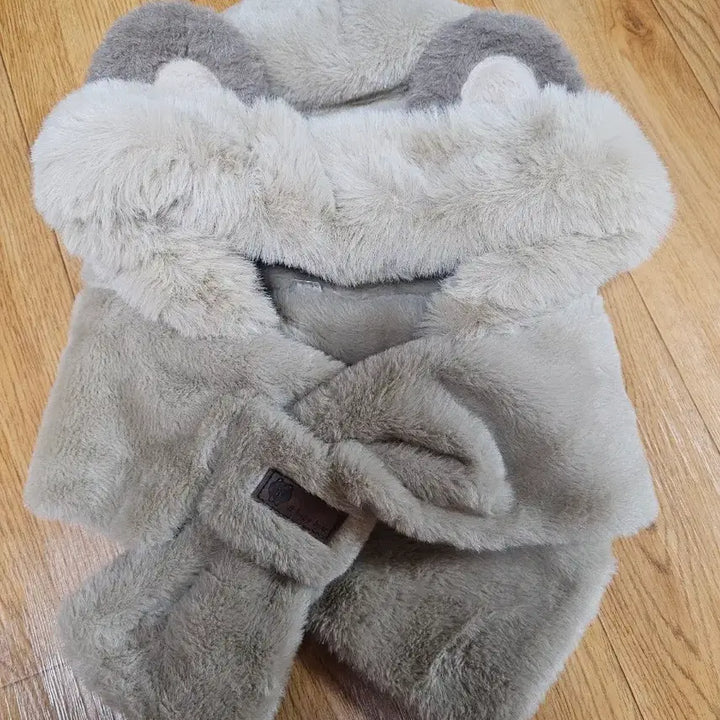 [BUNJANG] Bear Hat and Scarf Set / 곰돌이 모자 목도리