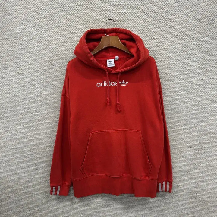 [BUNJANG] Adidas Spell Out Oversized Hoodie / 아디다스 스펠아웃 오버핏 약기모 후드티 S M11162