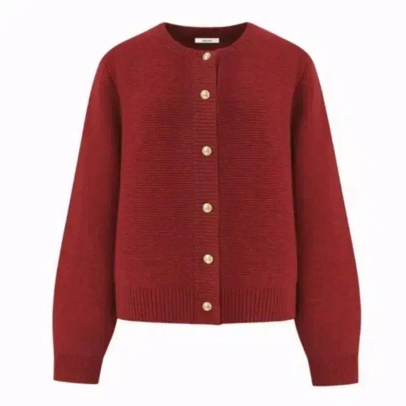 [BUNJANG] Depound Gold Button Wool Cardigan Red / (단종) 드파운드 골드 버튼 울 가디건_레드