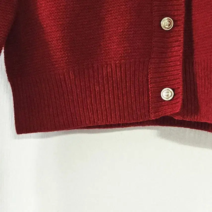 [BUNJANG] Depound Gold Button Wool Cardigan Red / (단종) 드파운드 골드 버튼 울 가디건_레드