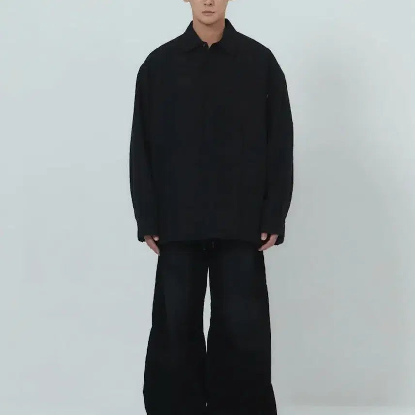 [BUNJANG] Juun.J 25FW Sophie Check Pleated Shirt - Black / 준지 25FW 소피 체크 플리티드 셔츠 - 블랙