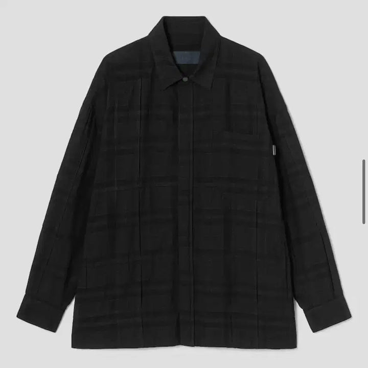 [BUNJANG] Juun.J 25FW Sophie Check Pleated Shirt - Black / 준지 25FW 소피 체크 플리티드 셔츠 - 블랙