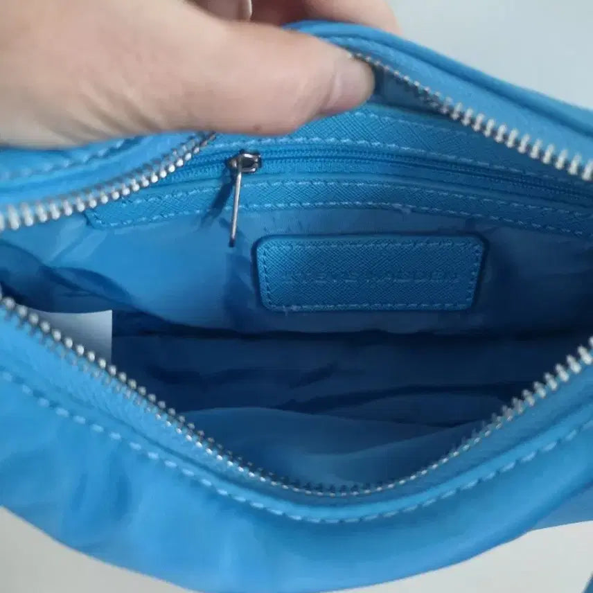 [BUNJANG] Steve Madden Shoulder/Crossbody Bag + Mini Pouch / 스티브매든 블루 숄더겸크로스백 + 미니 파우치