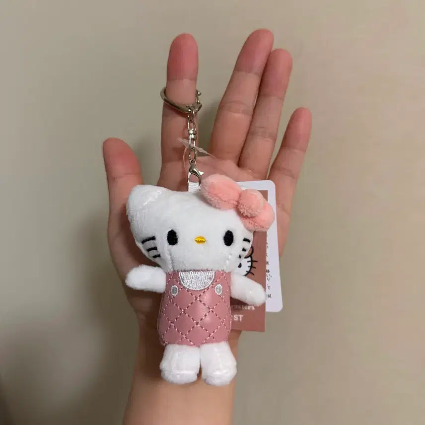 [SOLD OUT] [일괄] 로리즈팜 키티 퀼팅 호피/핑크 인형 키링 세트