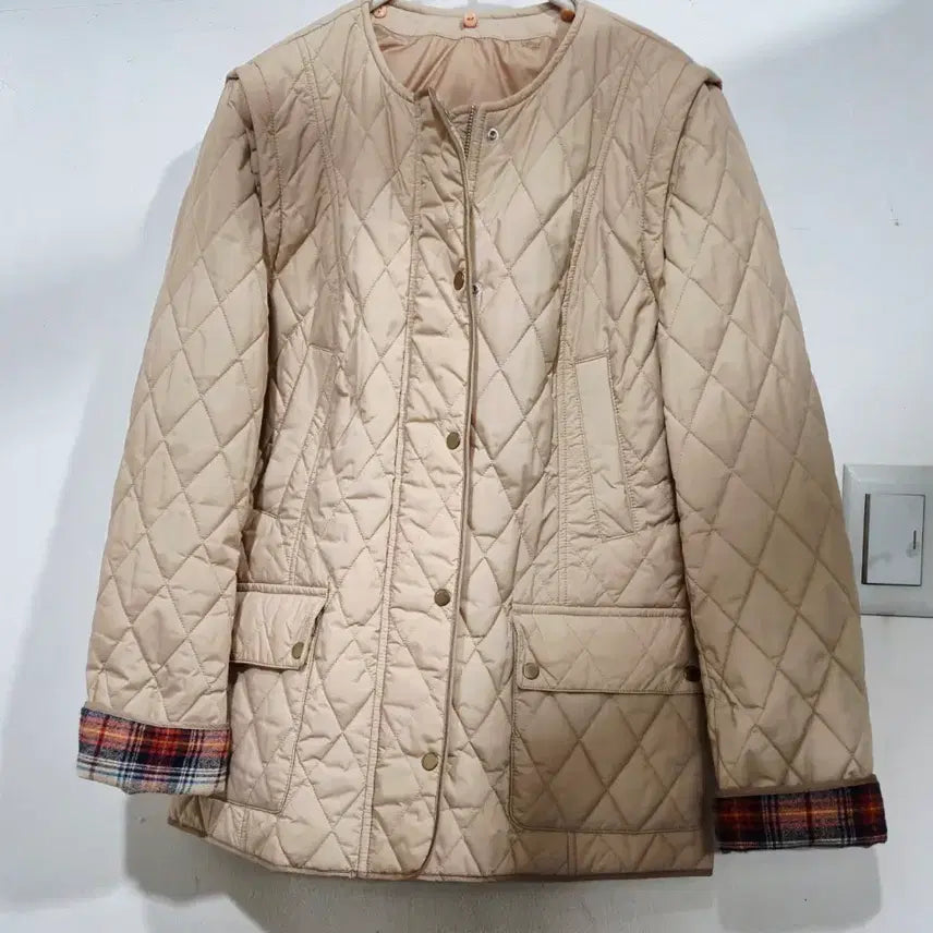 [BUNJANG] FRONTROW Quilted Jacket Beige / 프론트로우 FRONTROW    퀼팅 자켓 베이지