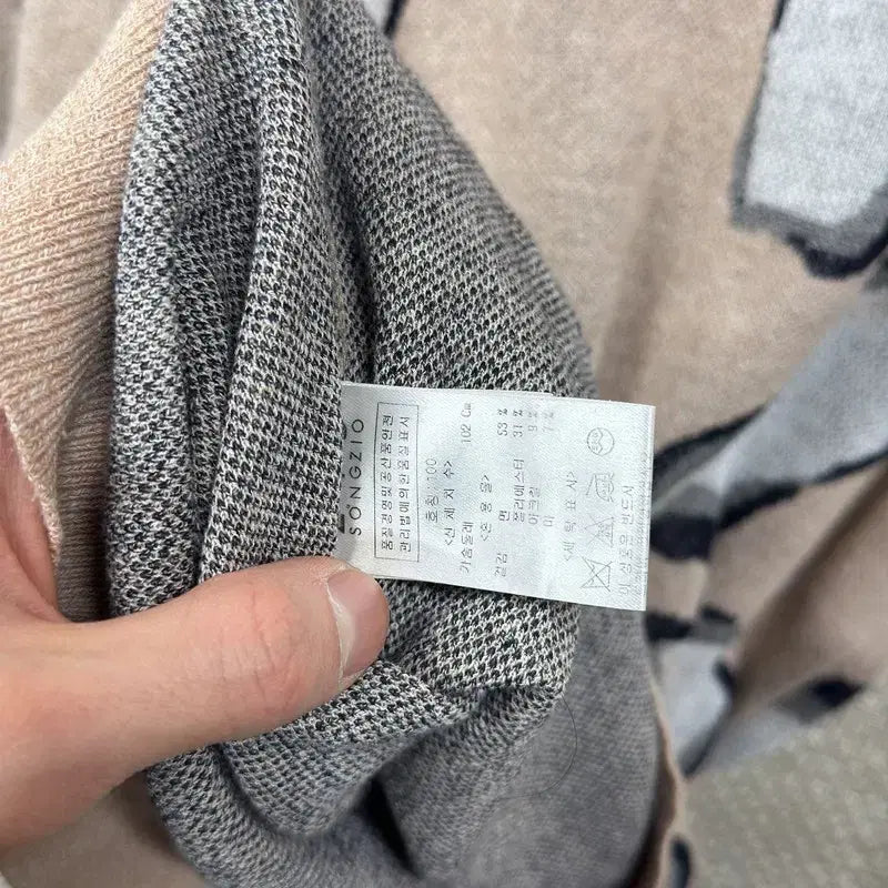 [BUNJANG] Ziozia Casual Multi-Pattern Knit / 지오송지오 캐주얼 멀티패턴 니트 100 M11176