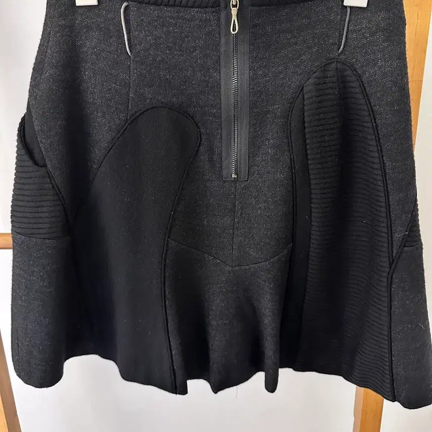 [BUNJANG] Time Charcoal Gray Wool Mini Skirt / 한섬)타임 울 차콜그레이 미니스커트