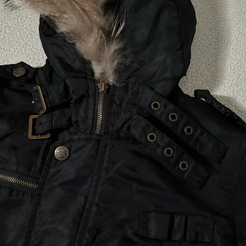 [BUNJANG] Vintage Y2K Black Metal Padded Jacket / 일본빈티지 y2k 블랙 메탈 패딩