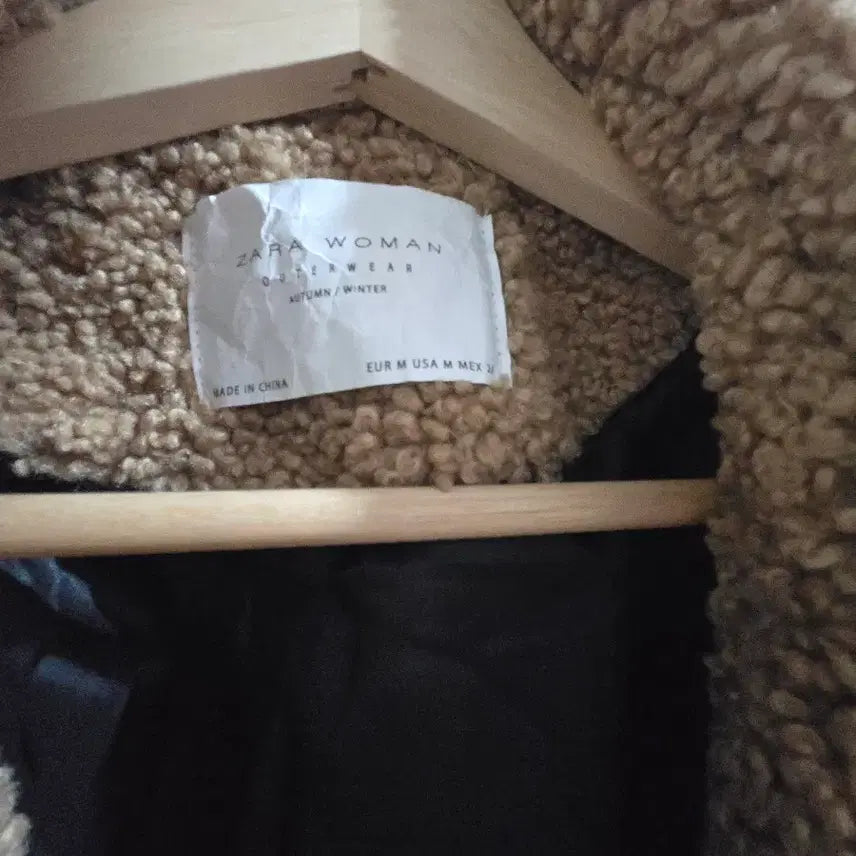 [BUNJANG] ZARA Teddy Bear Brown Short Coat M / 자라 테디베어 브라운 숏 코트 M