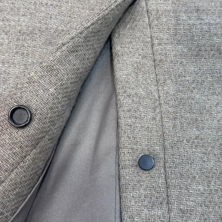 [BUNJANG] Theory No Collar Long Coat Beige / 띠어리(Theory) 노카라 롱코트 베이지