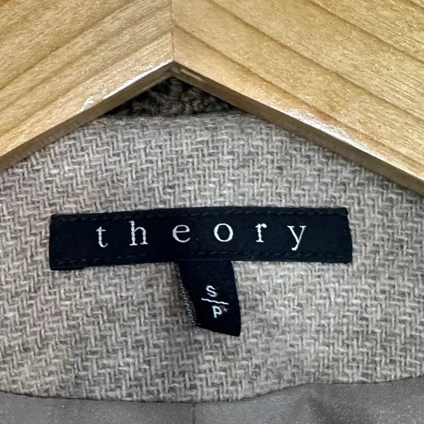 [BUNJANG] Theory No Collar Long Coat Beige / 띠어리(Theory) 노카라 롱코트 베이지