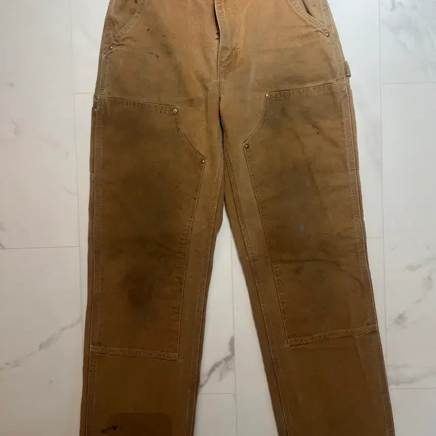 [BUNJANG] Carhartt Double Knee Duck Canvas Pants / 미제 칼하트 더블니 덕캔버스 브라운 30