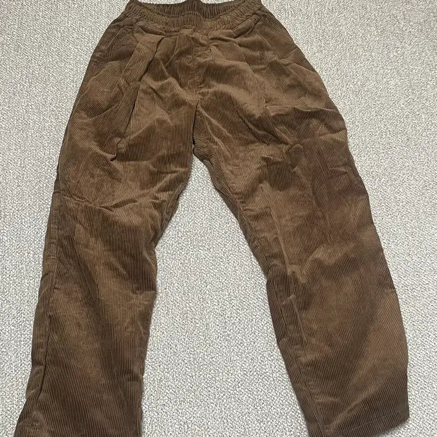 [BUNJANG] Brown Corduroy Wide Pants / 브라운 코듀로이 팬츠